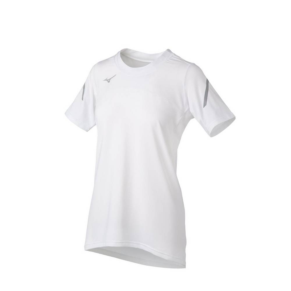 Maglia Mizuno Techno VII Short Sleeve Donna - Bianche - 92370-BVCY